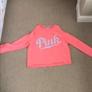PINK OFF THE SHOULDER SWEATER!